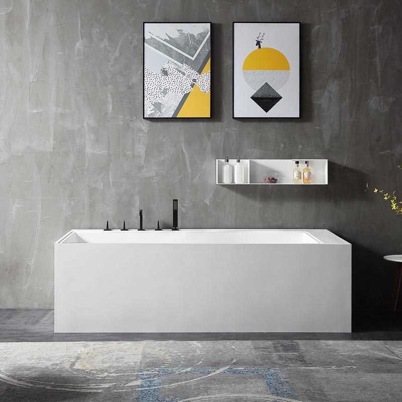 Cada de baie, de perete, 1850x850x550 mm, din compozit, dreptunghiulara, alb, MonBlari