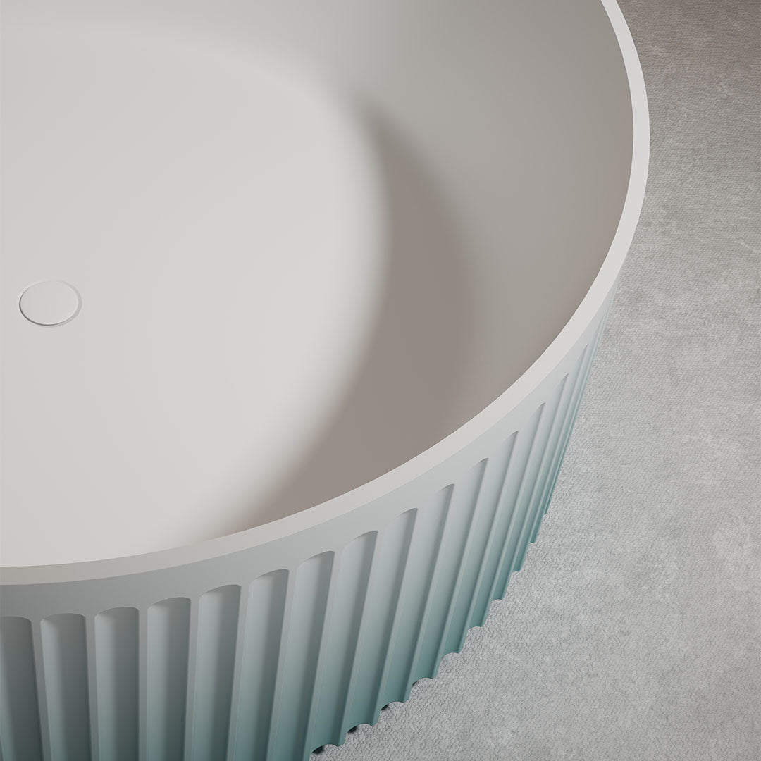 Cada de baie, freestanding, 1500x1500x550mm, alb, din compozit, rotunda, finisaj mat, MonBlari