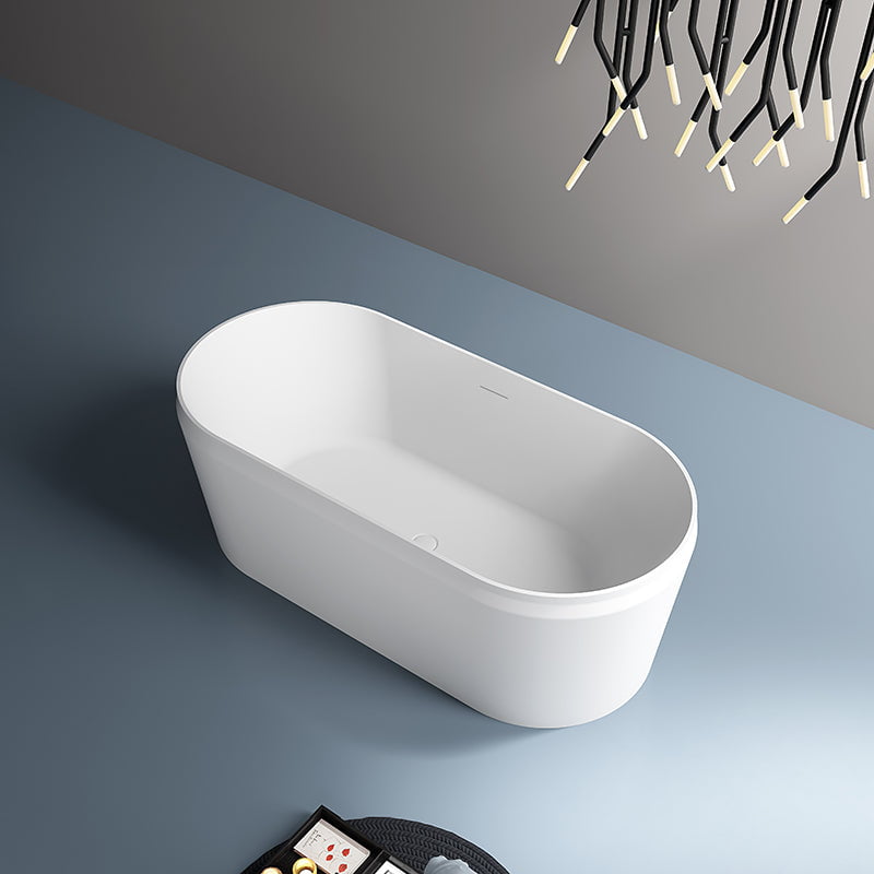 Cada de baie, freestanding, 1600x700x550 mm, din compozit, ovala, alb, MonBlari