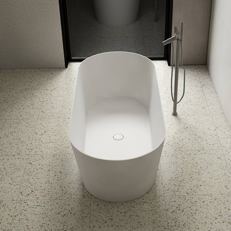Cada de baie, freestanding, 1650x700x520 mm, din compozit, ovala, alb, MonBlari