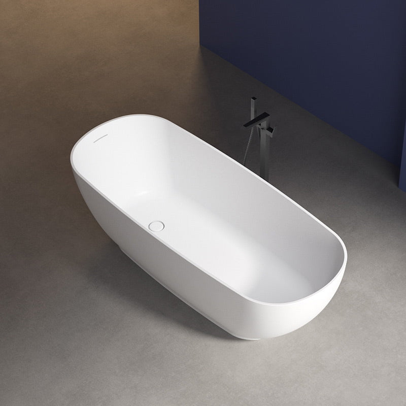 Cada de baie, freestanding, 1700x700x520 mm, din compozit, ovala, alb, MonBlari