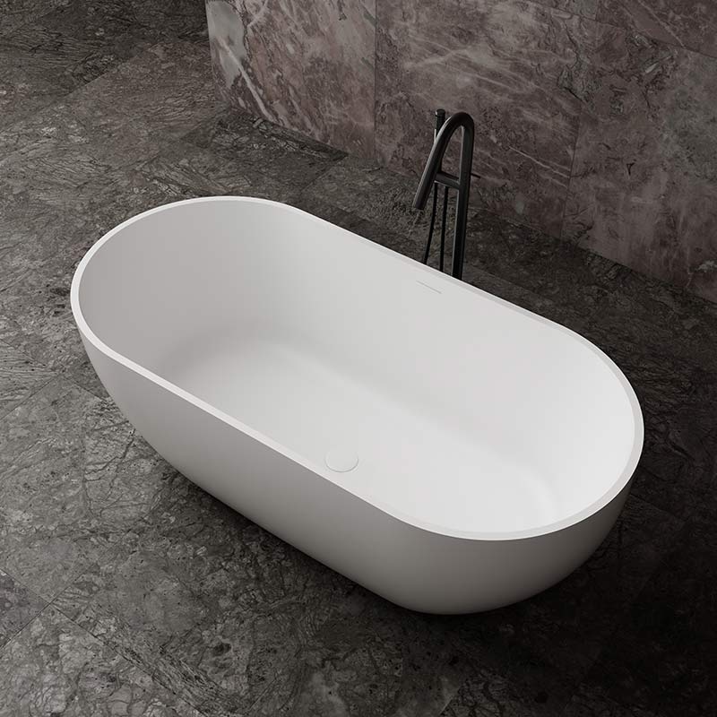 Cada de baie, freestanding, 1700x720x550 mm, din compozit, ovala, alb, MonBlari