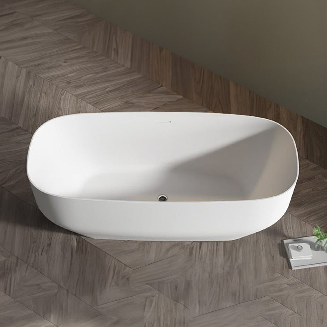 Cada de baie, freestanding, 1700x750x550 mm, din compozit, ovala, alb, MonBlari