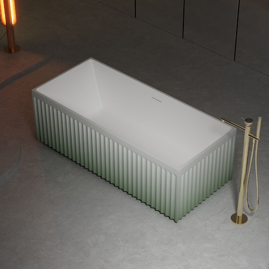 Cada de baie, freestanding, 1700x750x550mm, alb, din compozit, dreptunghiular, finisaj mat, MonBlari