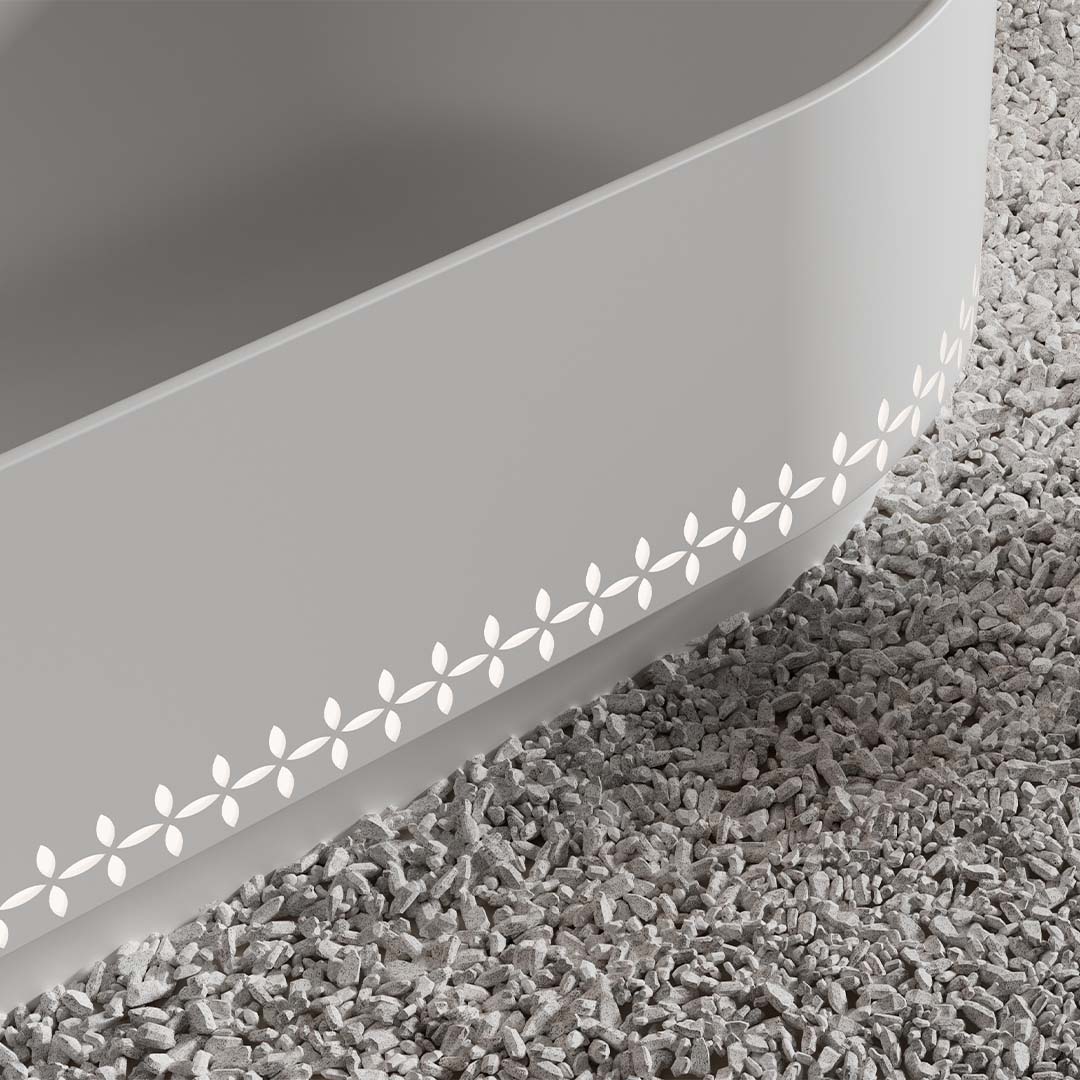 Cada de baie, freestanding, 1700x780x550 mm, alb, din compozit, ovala, finisaj mat, MonBlari