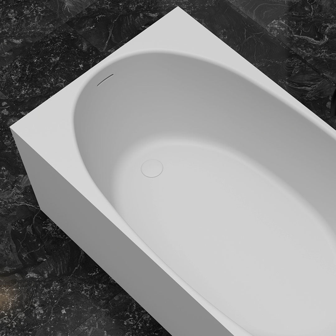 Cada de baie, freestanding, 1700x800x550 mm, din compozit, dreptunghiulara, alb mat, MonBlari