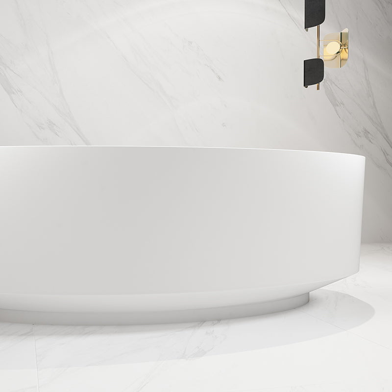 Cada de baie, freestanding, 1750x800x550 mm, din compozit, ovala, alb, MonBlari