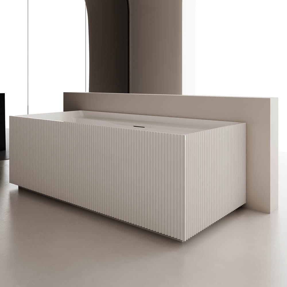 Cadă de baie freestanding Aragon, dreptunghiulară, 170x75x58, alb lucios, cod 4035