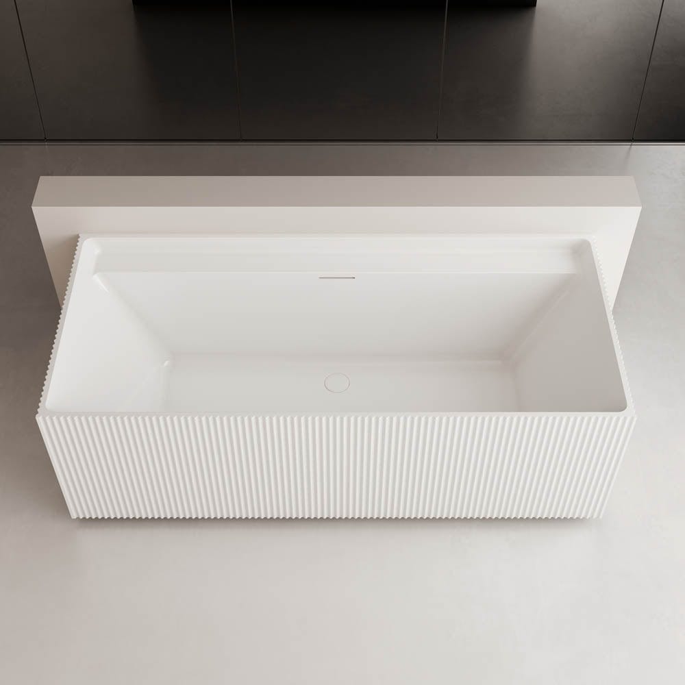 Cadă de baie freestanding Aragon, dreptunghiulară, 170x75x58, alb lucios, cod 4035