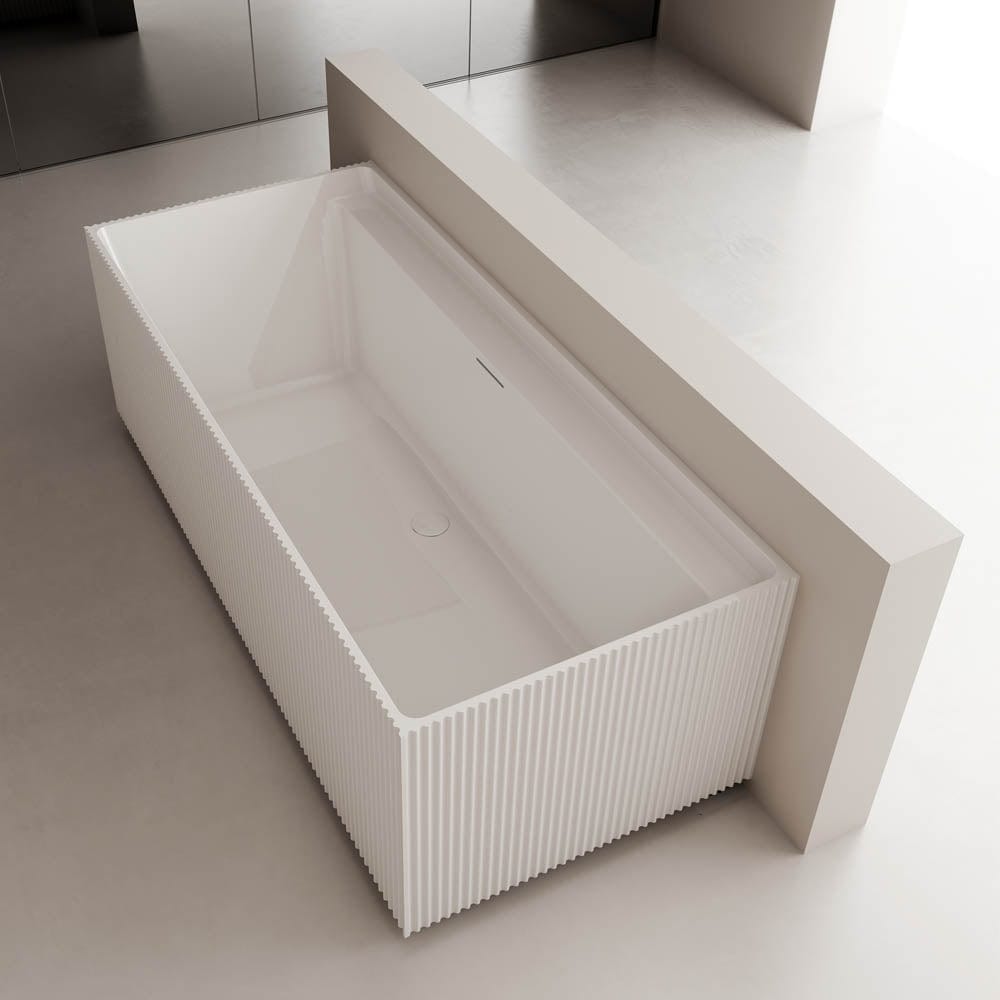 Cadă de baie freestanding Aragon, dreptunghiulară, 170x75x58, alb lucios, cod 4035