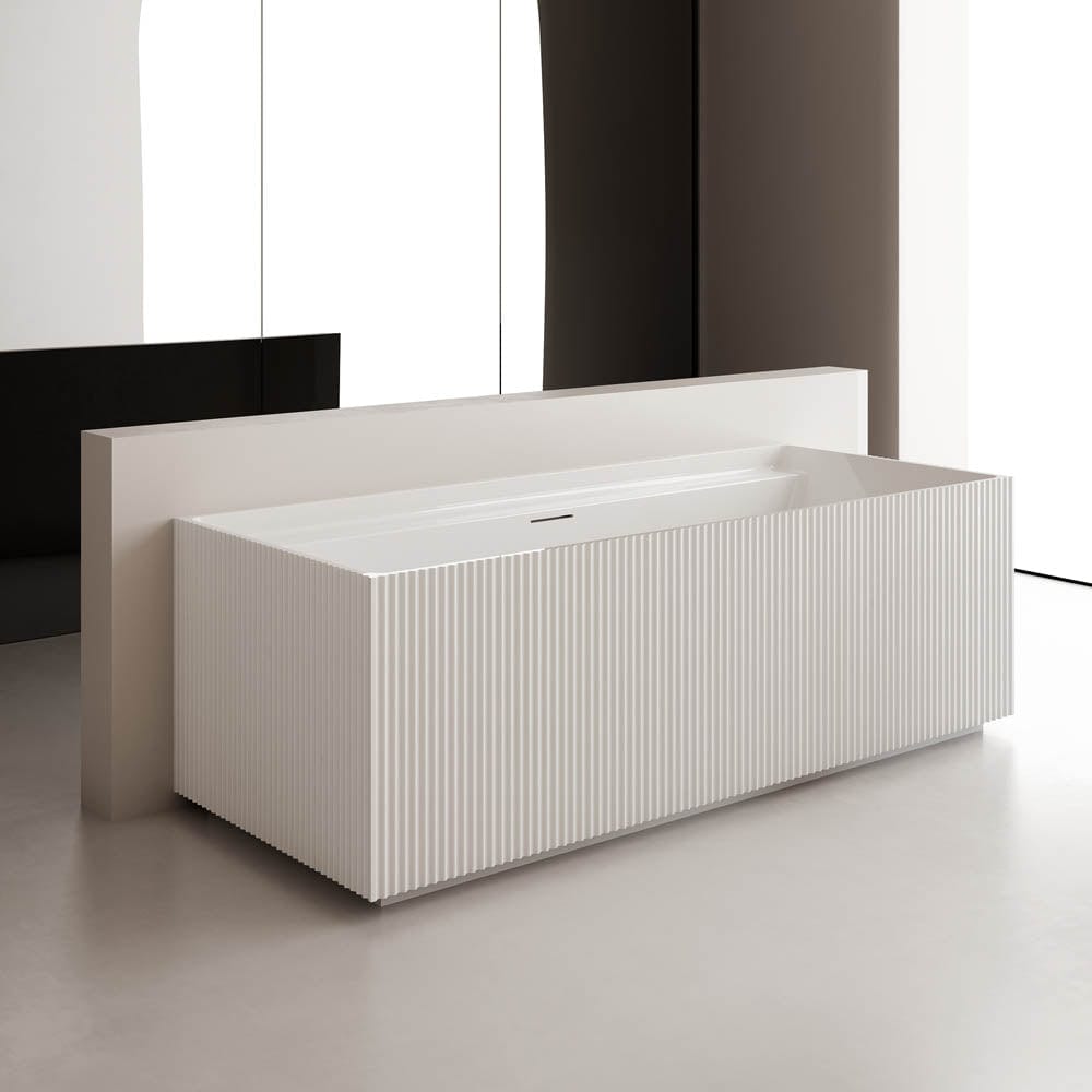 Cadă de baie freestanding Aragon, dreptunghiulară, 170x75x58, alb lucios, cod 4035