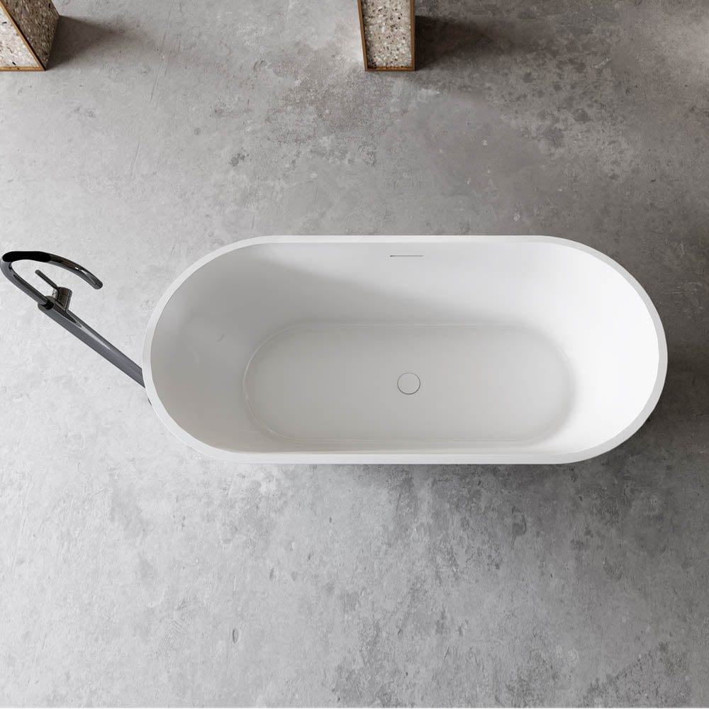 Cadă de baie freestanding Corsica, 170x80x55, alb lucios, cod 4042