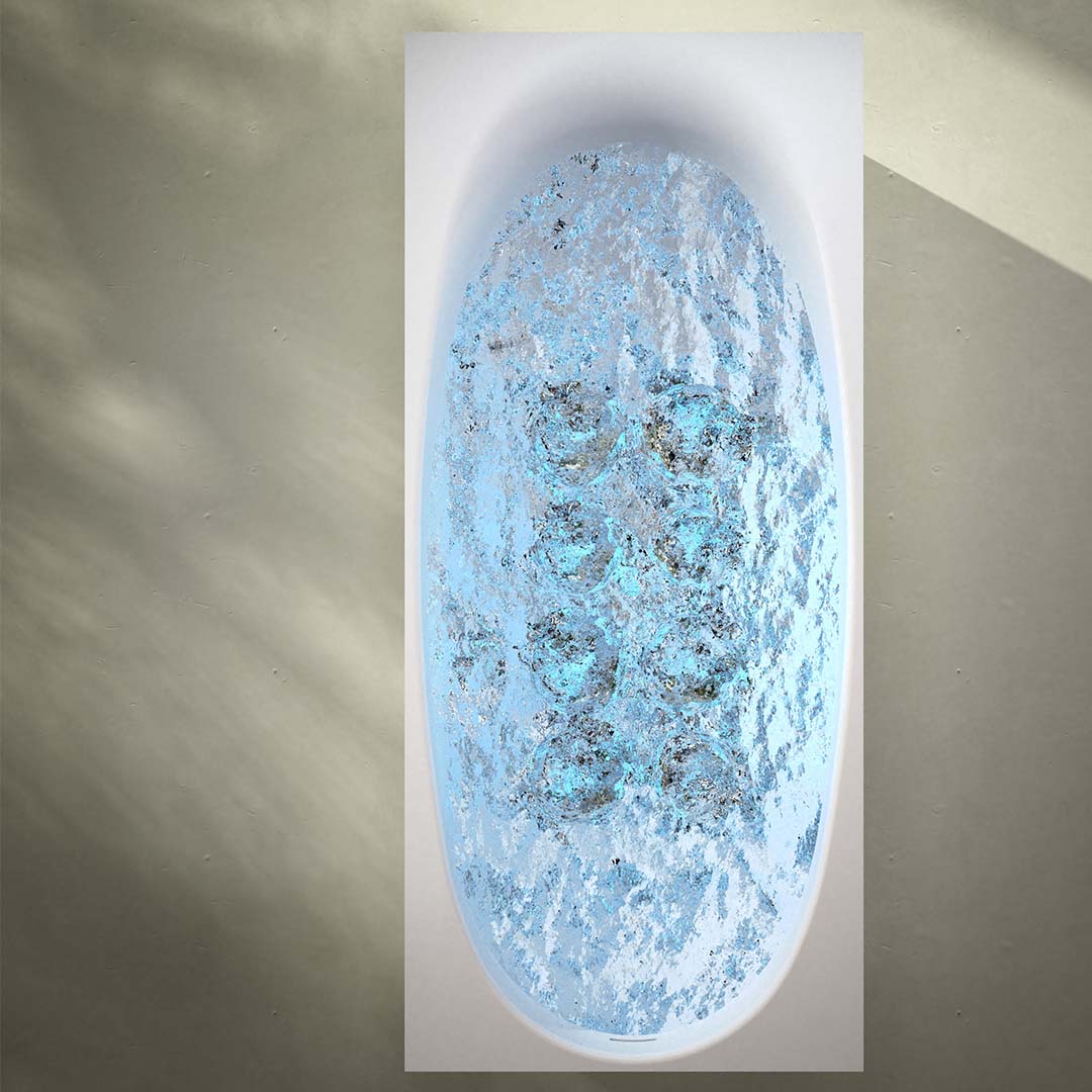 Cada de baie, freestanding, functie jacuzzi, 1700x800x550 mm, din compozit, dreptunghiulara, alb mat, MonBlari