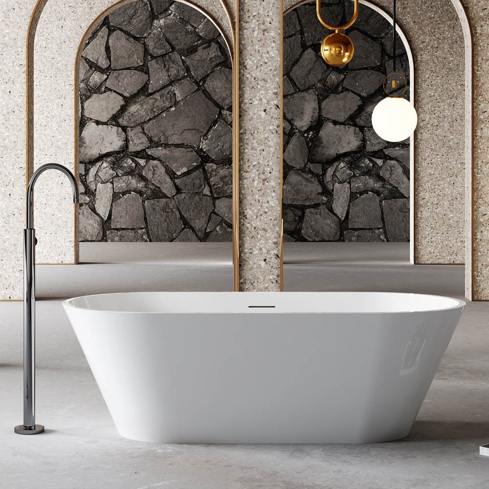 Cadă de baie freestanding Madeira, 150x75x55, alb lucios, cod 4041