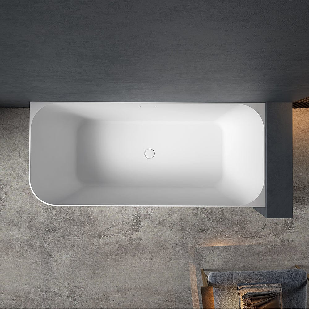 Cadă de colț Maestro, 160x75x58 cm, alb lucios, colț perete dreapta, cod 4022