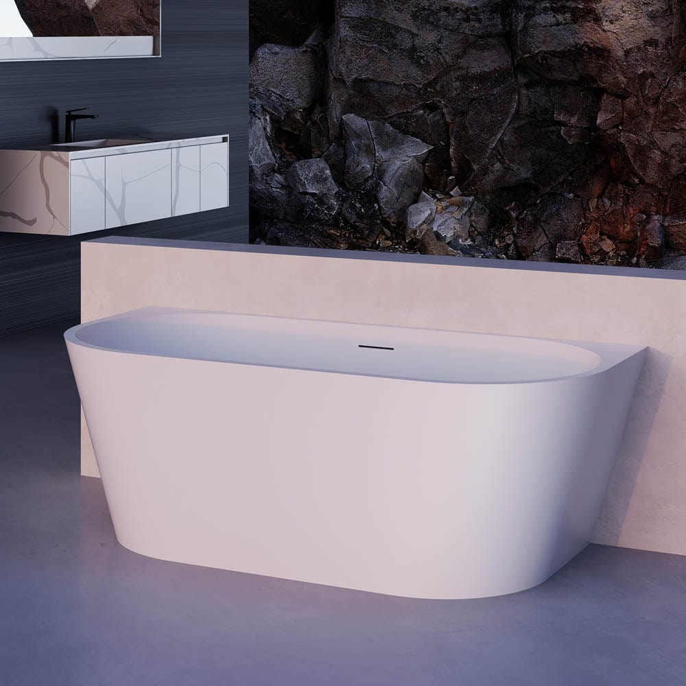 Cadă de perete Algarve, 170x700x600, alb lucios, cod 4033