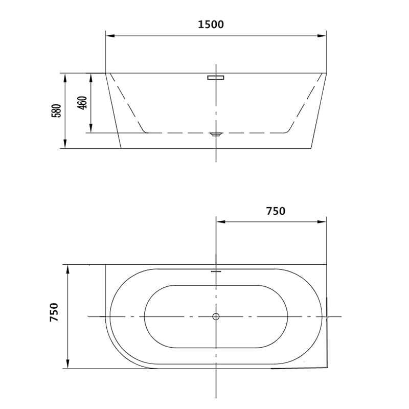 Cada, Florida, Maugli 150 cm, de colț stânga, alb