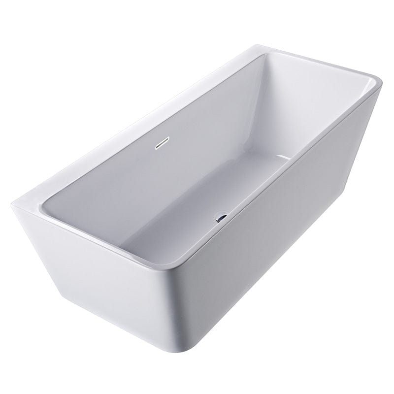 Cadă freestanding, Florida, Alvaro New 150 cm, dreptunghiulară, cu instalație completă, alb