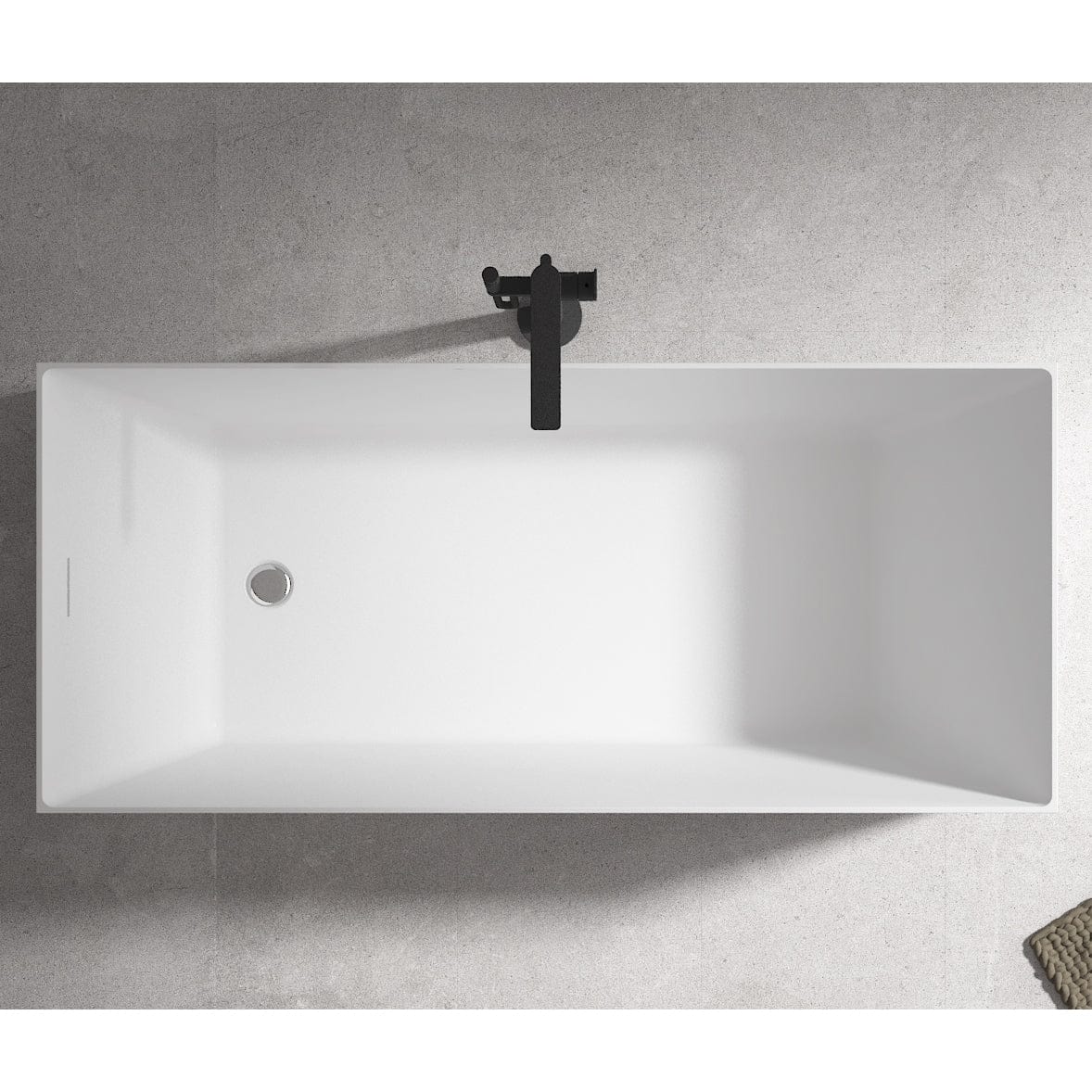 Cadă rectangulară Eclipse, 150x70x60 cm, alb lucios, cod 4003