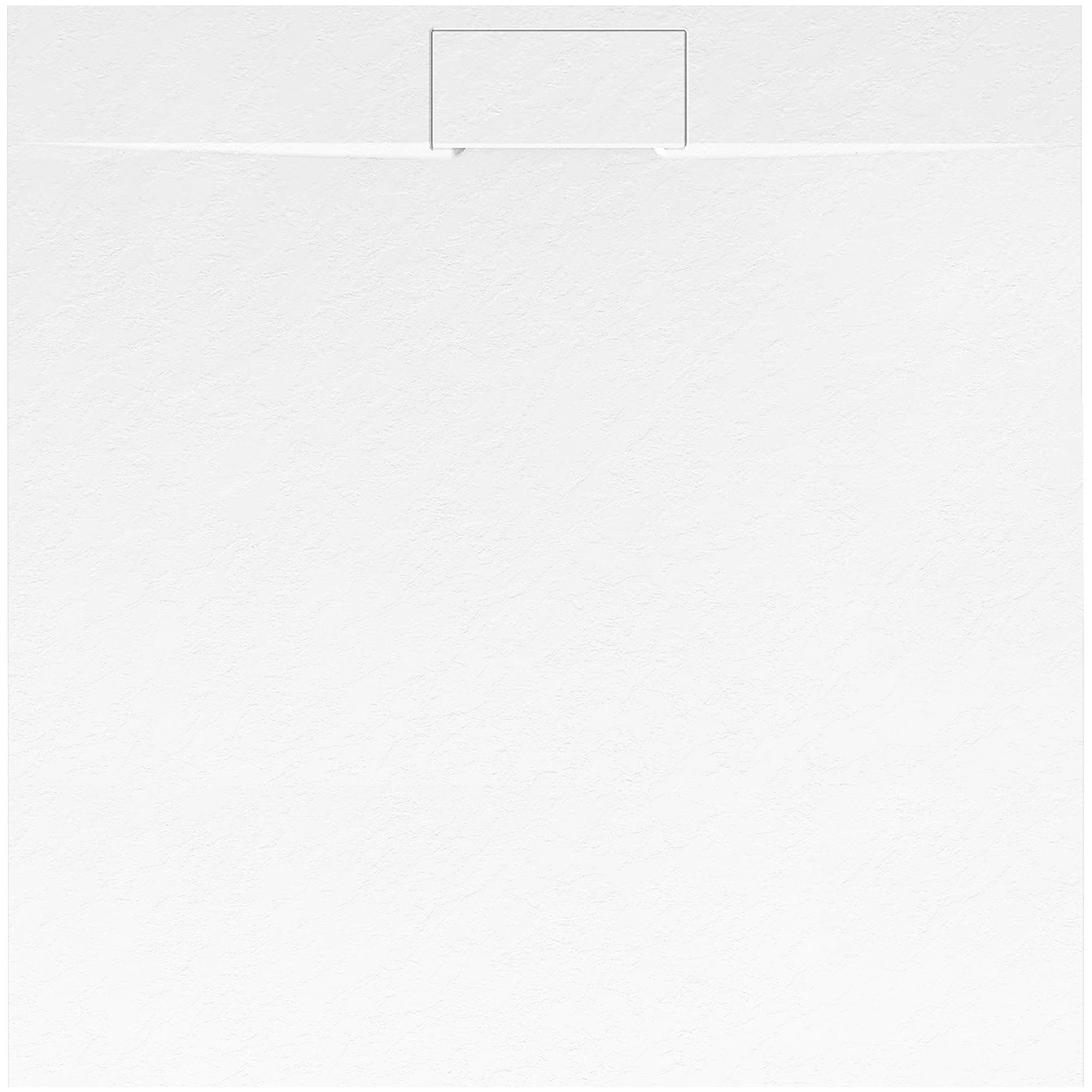 Cădiță de duș Rea Bazalt, profil jos, alb, 90x90 cm