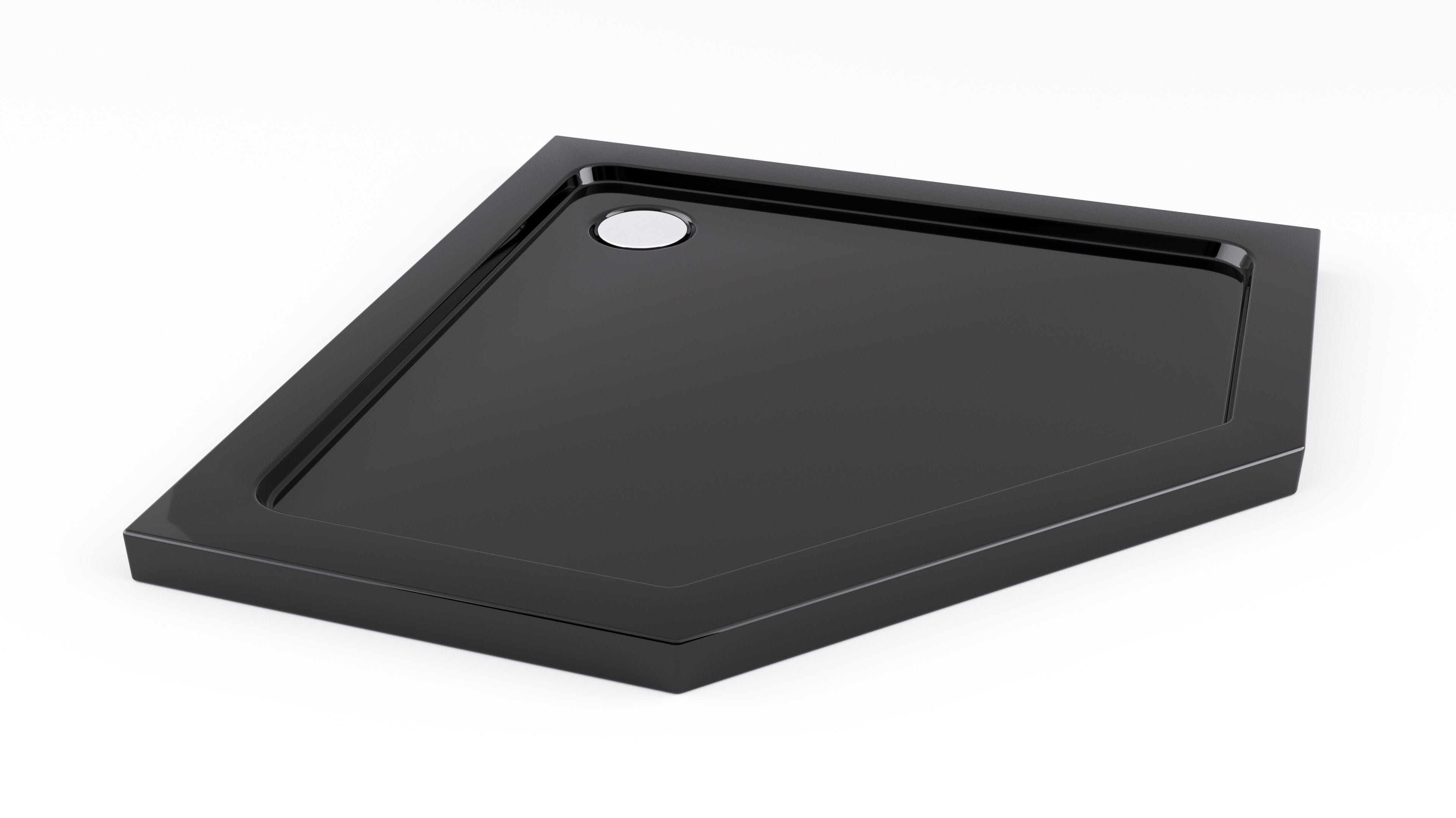 Cadiță de duș Rea Diamond 90x90 cm neagră