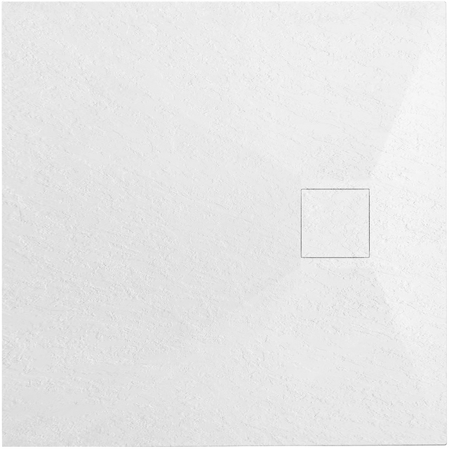 Cădiță de duș Rea Magnum, profil jos, alb, 90x90 cm