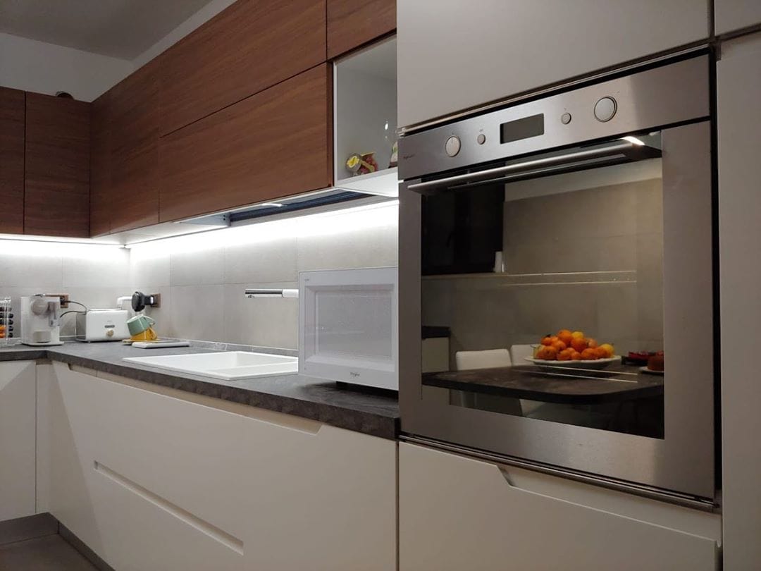 Chiuveta bucatarie granit dubla cu 2 cuve Alba / Polar White + accesorii montaj, 860x500x200 mm, cod 6063