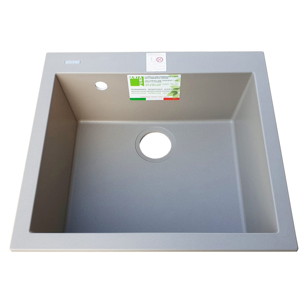 Chiuveta bucatarie granit Maro + accesorii montaj, 560x500x200 mm, cod: 6044