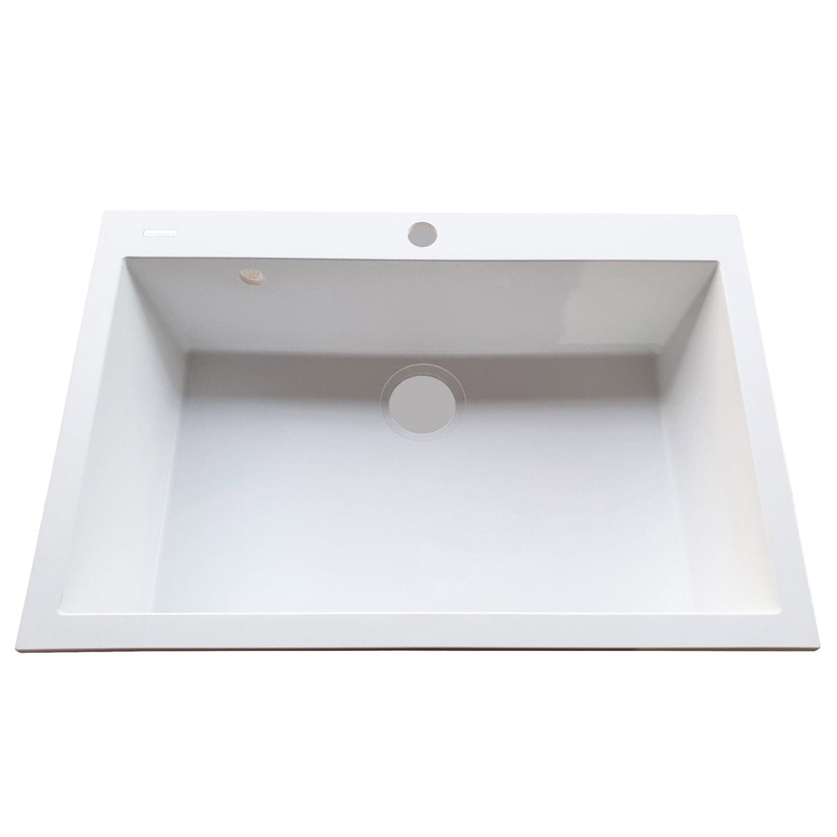 Chiuveta bucatarie granit Polar White + accesorii montaj, 760x500x200 mm, cod 6012