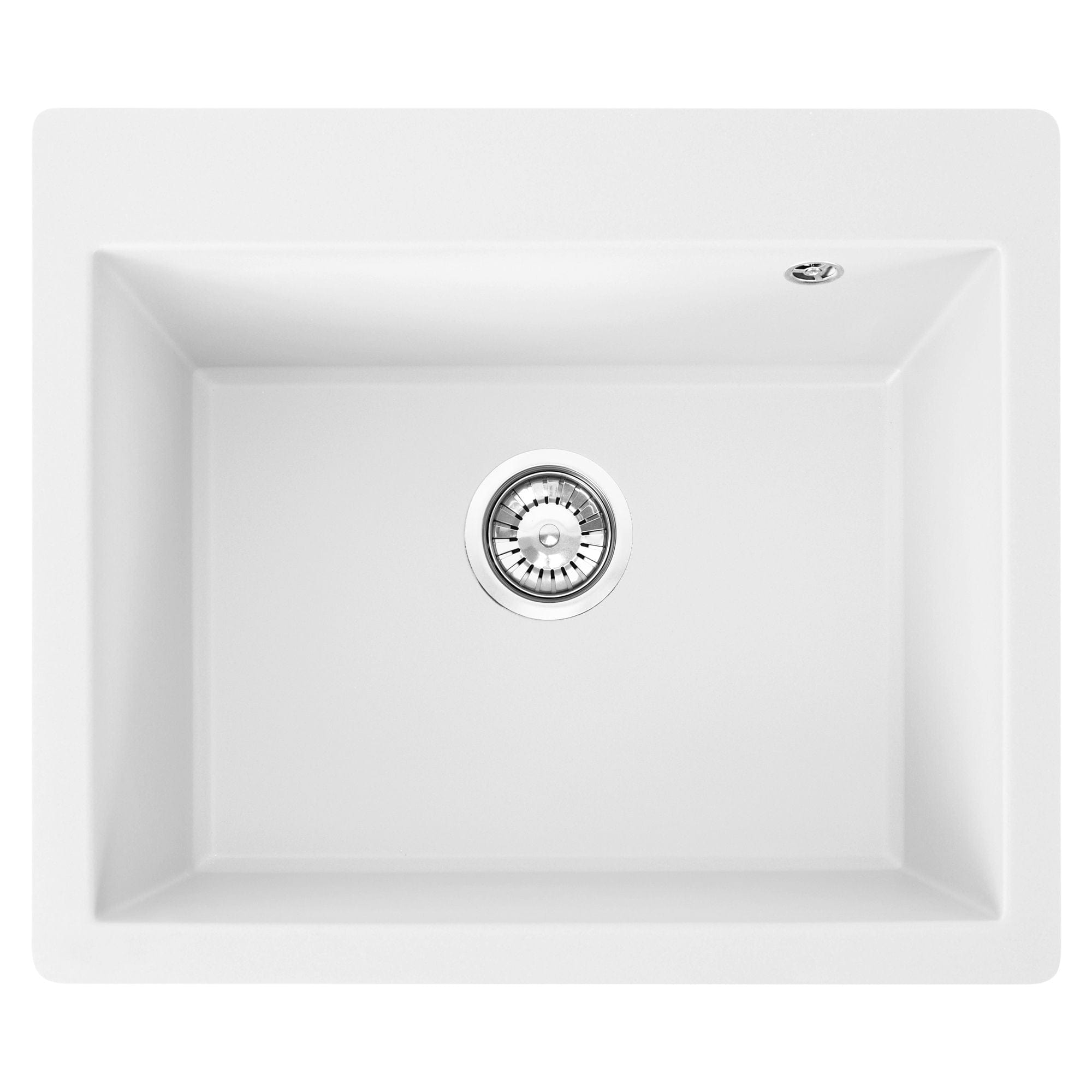 Chiuvetă bucătărie granit Rea Lin albă, 500x600x225 mm