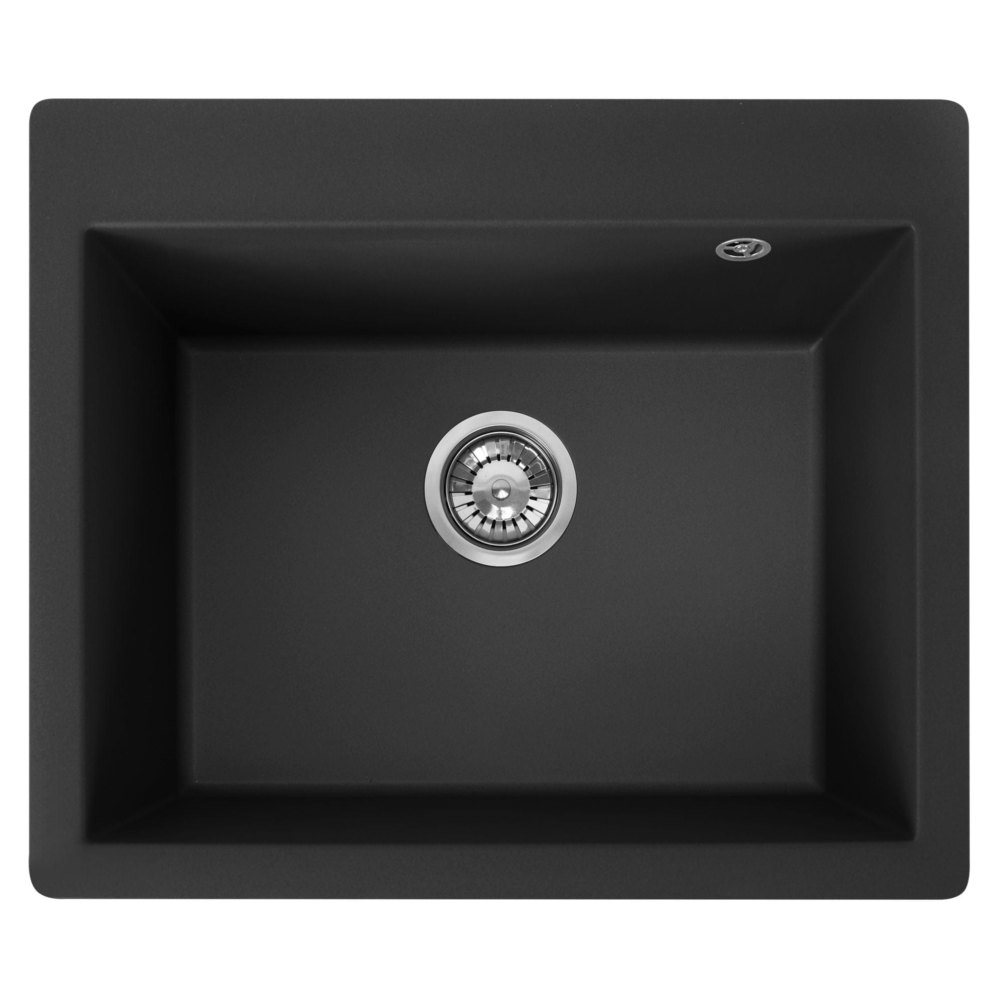 Chiuvetă bucătărie granit Rea Lin negru, 500x600x225 mm