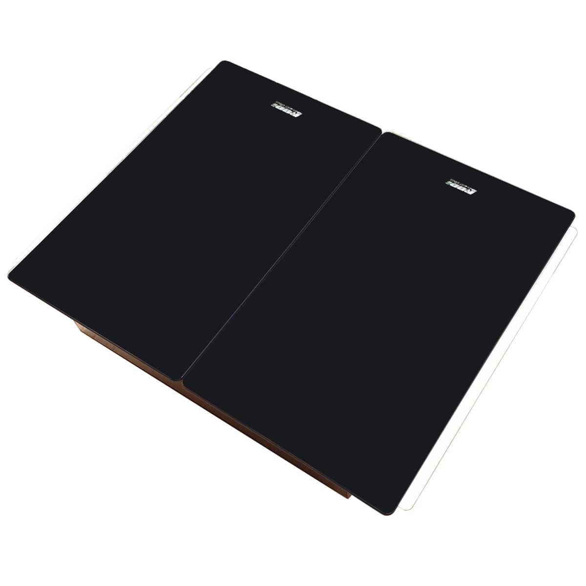 Chiuveta bucatarie inox cu baterie telescopica integrata, capac scurgere invizibil, tocator sticla temperizata + accesorii montaj, 527x447x200 mm, cod: 6006