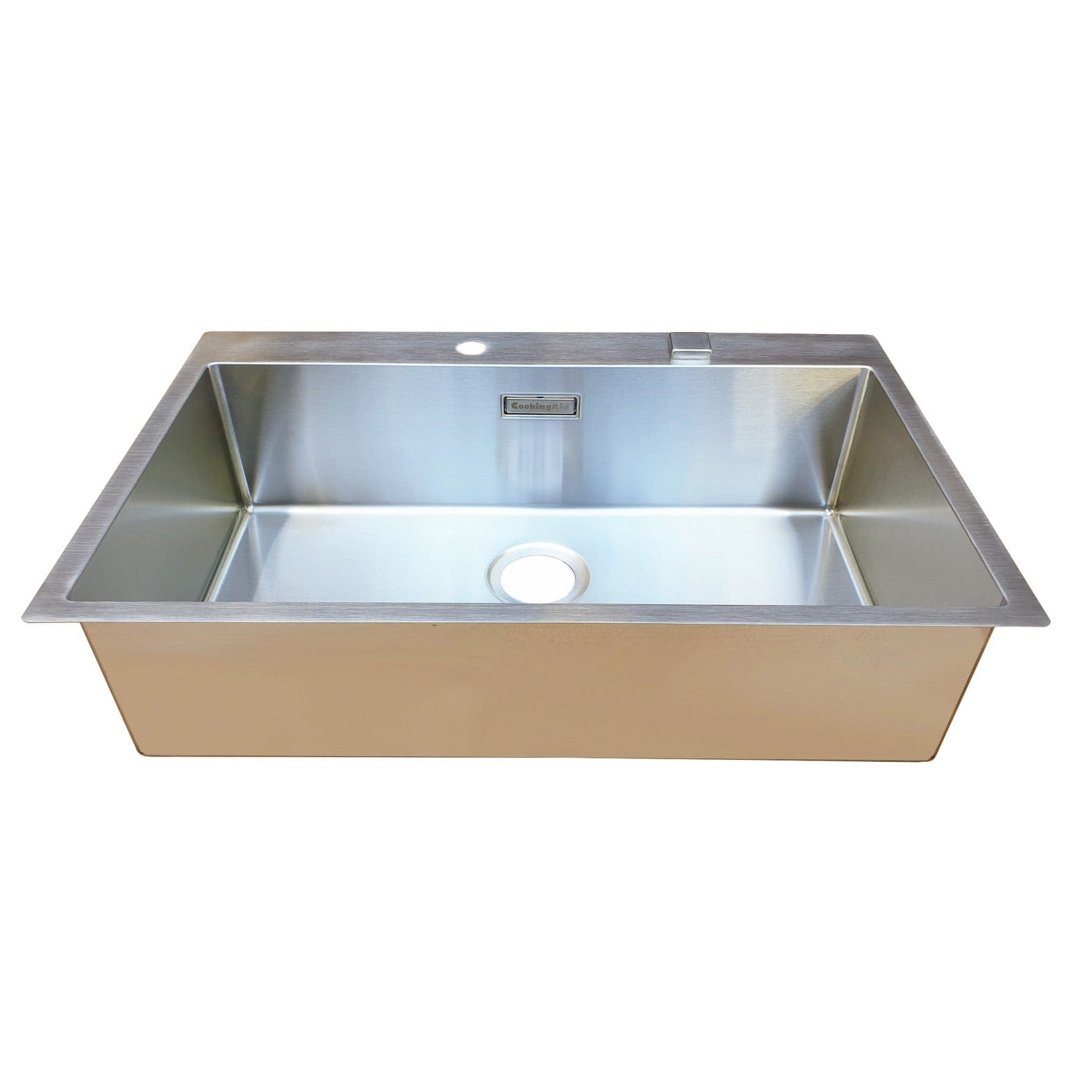 Chiuveta bucatarie inox cu ventil automat scurgere + accesorii montaj, 790x505x200 mm, cod 6016