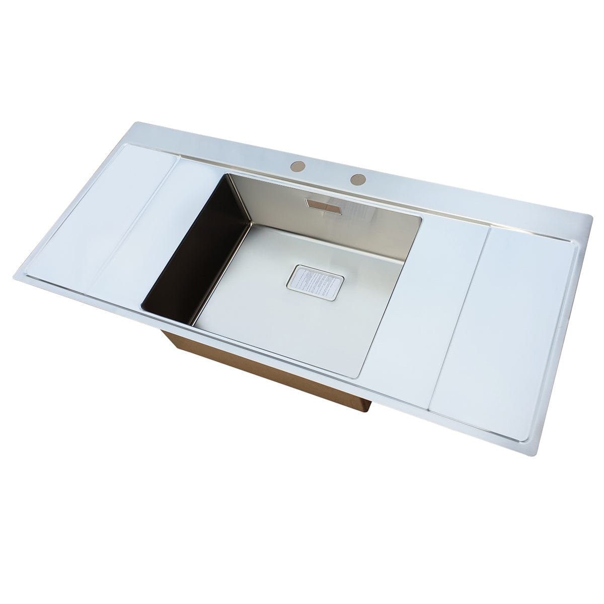 Chiuveta bucatarie inox reversibila cu ventil scurgere dreptunghiular automat si accesorii montaj, 1160x520x200 mm, cod 6069