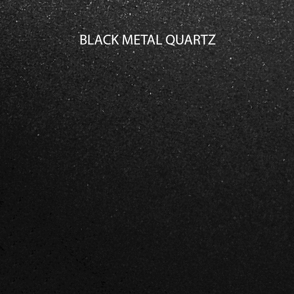 Chiuveta bucatarie rotunda granit Neagra / Black Metal quartz + accesorii montaj, 510x 200 mm, cod 6061