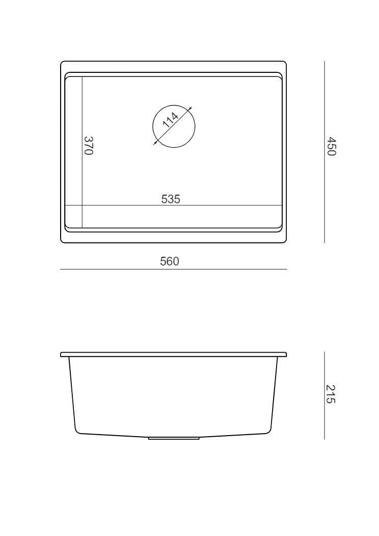 Chiuvetă din granit Logan 100 Quadron, alb, ventil auriu
