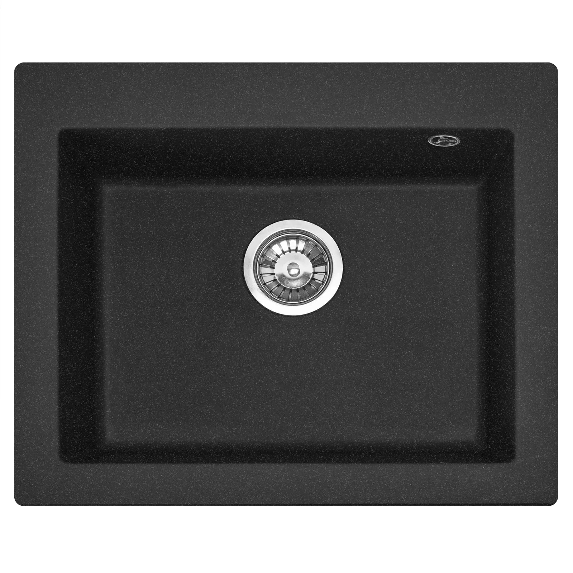 Chiuvetă din granit Rea West XL, negru metalic