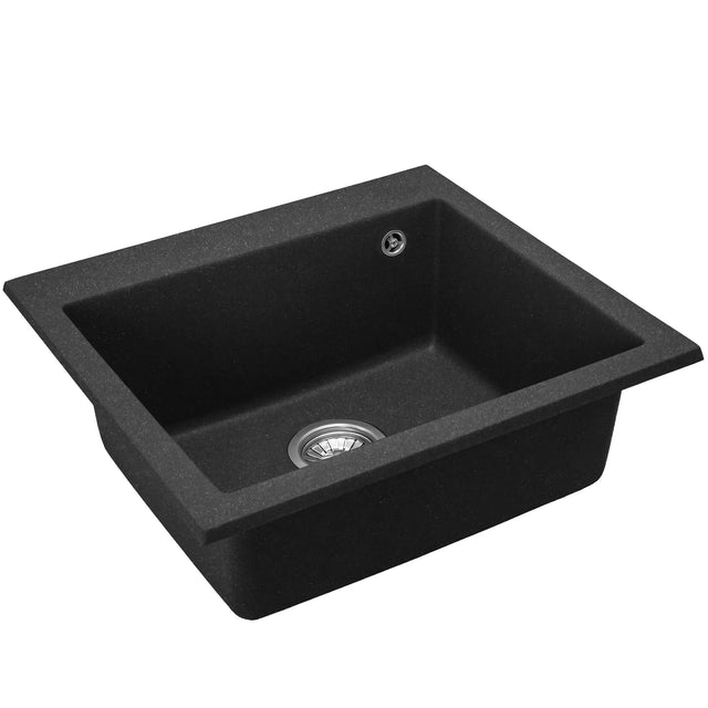 Chiuvetă din granit Rea West XL, negru pestrit