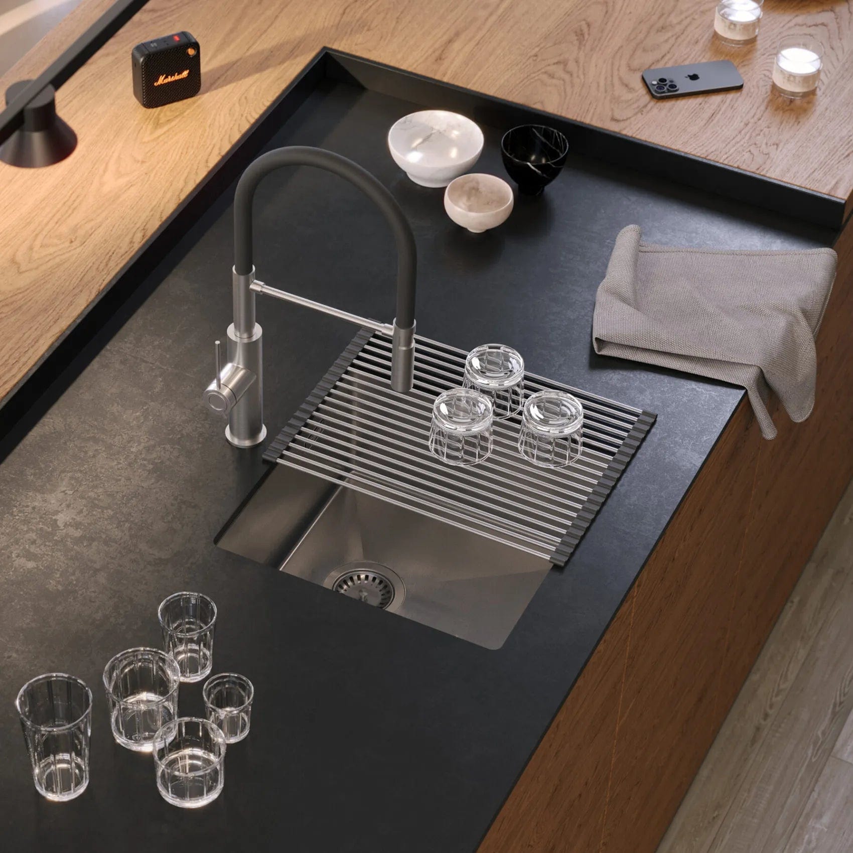 Chiuvetă Inox Quadron Anthony 50, 440x440 mm, argintiu