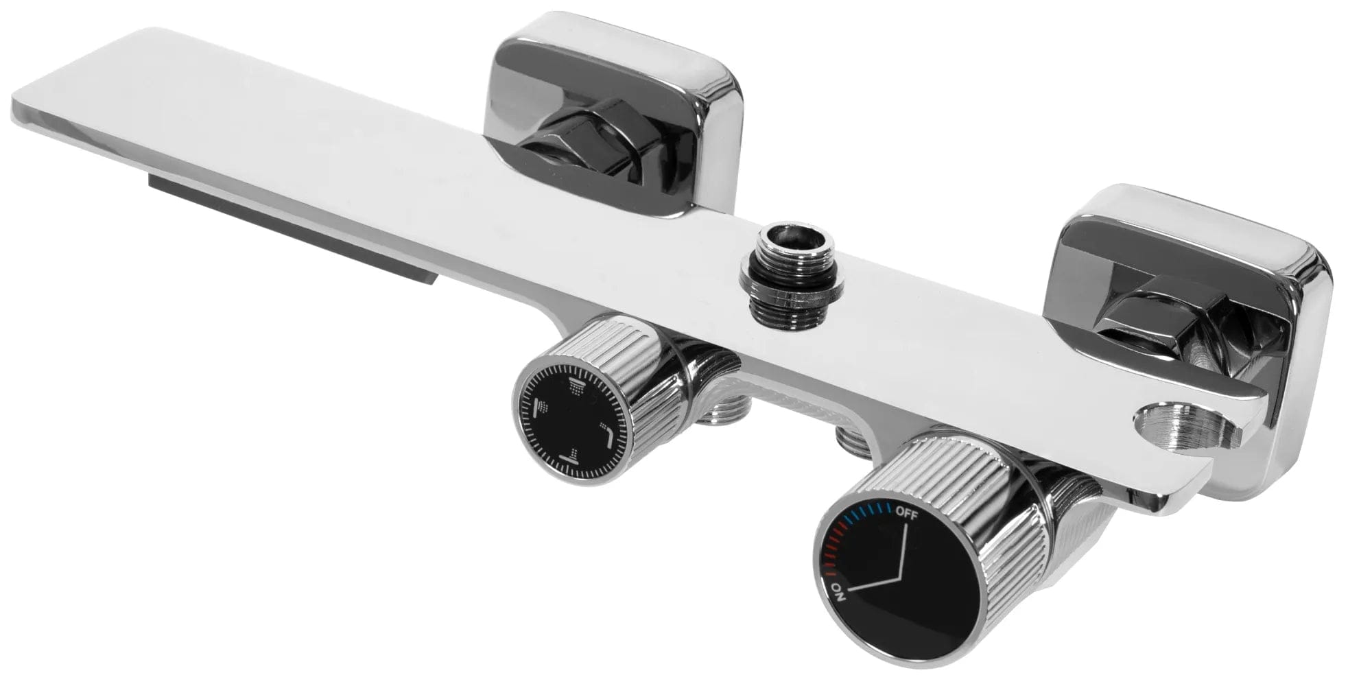 Coloană de duș cu 4 funcții de curgere Rea Helix, argintiu lucios