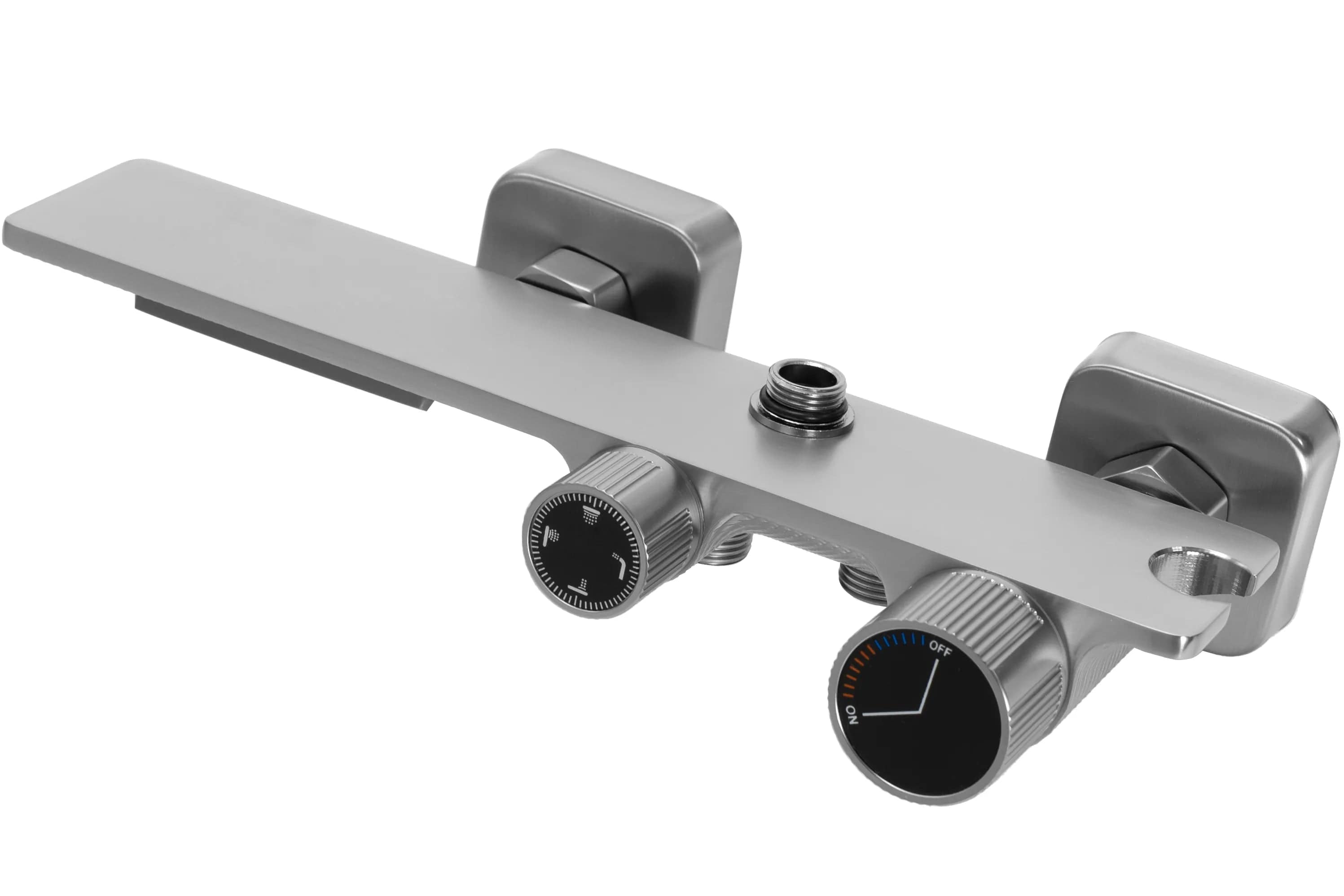 Coloană de duș cu 4 funcții de curgere Rea Helix, argintiu mat