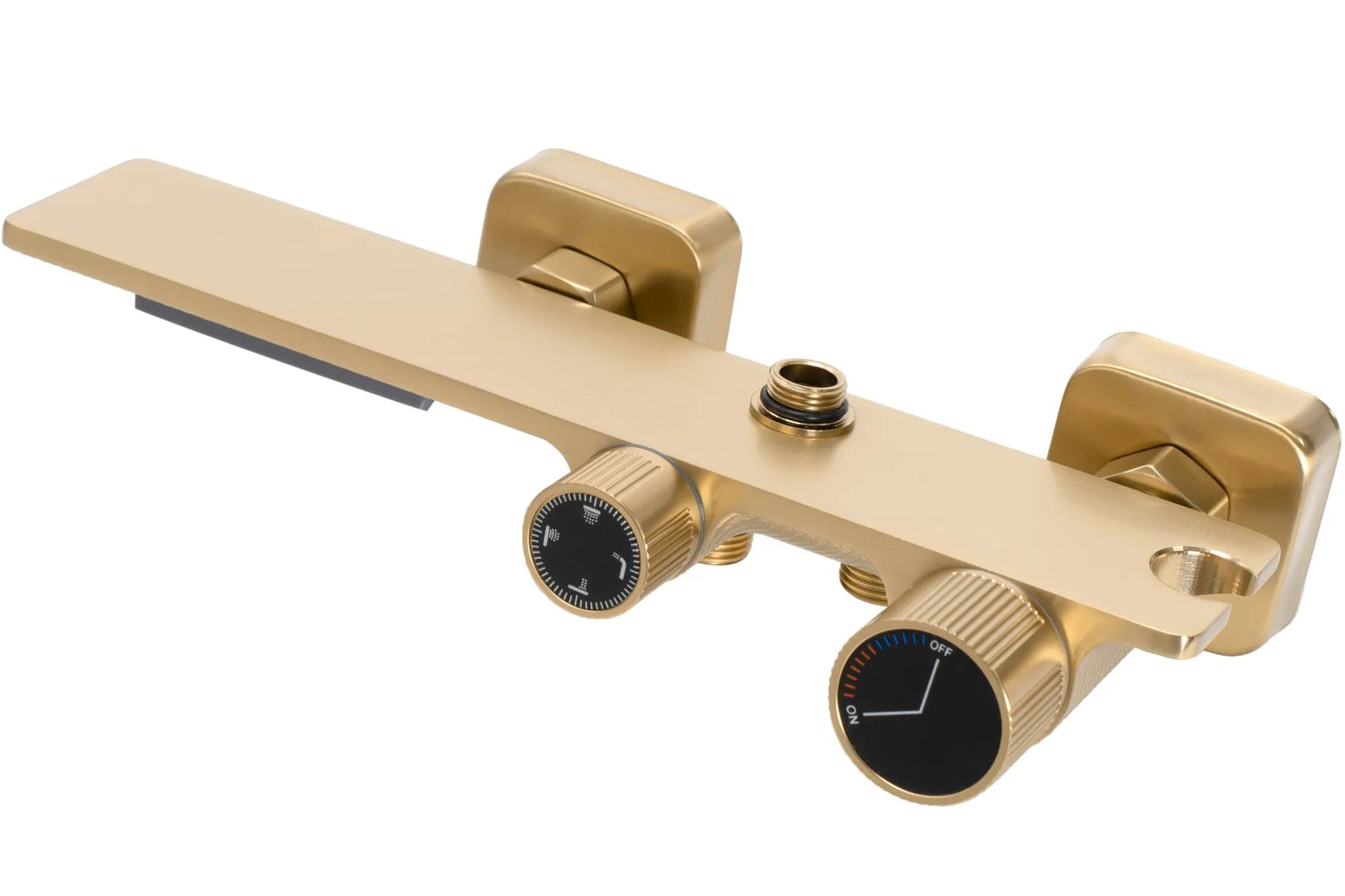 Coloană de duș cu 4 funcții de curgere Rea Helix, auriu mat