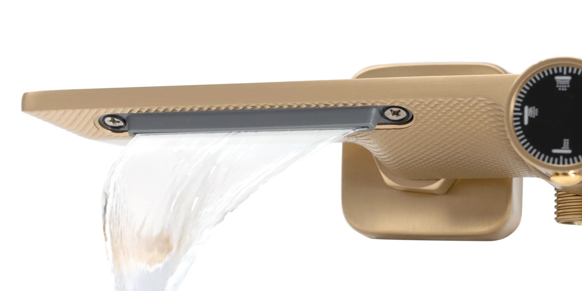 Coloană de duș cu 4 funcții de curgere Rea Helix, auriu mat