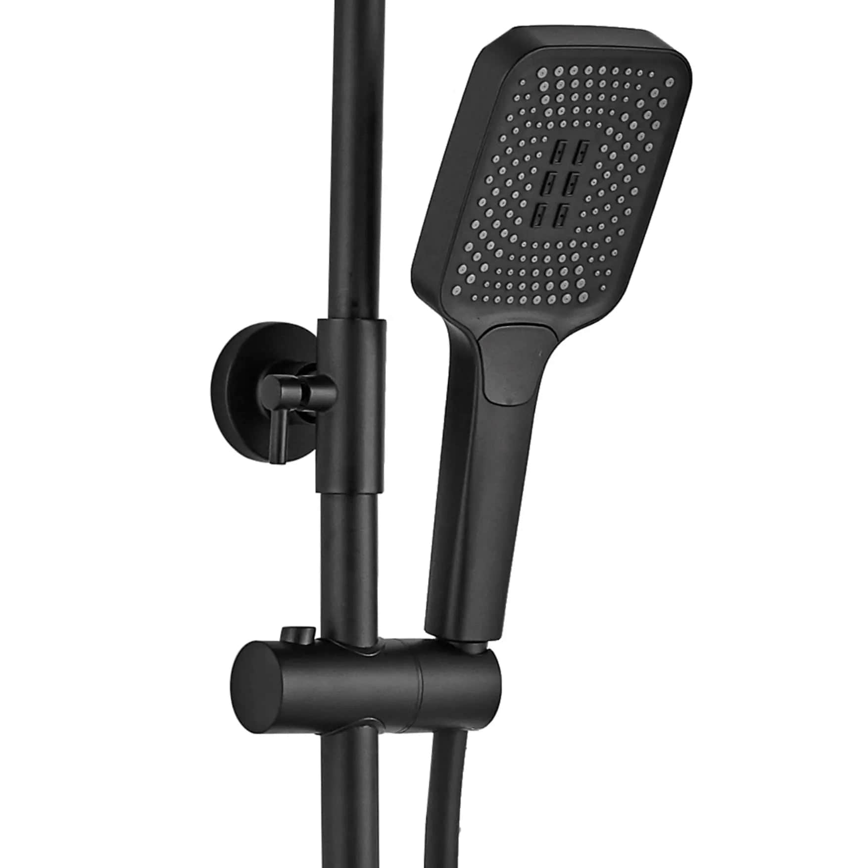 Coloană de duș cu 4 funcții de curgere Rea Helix, negru mat