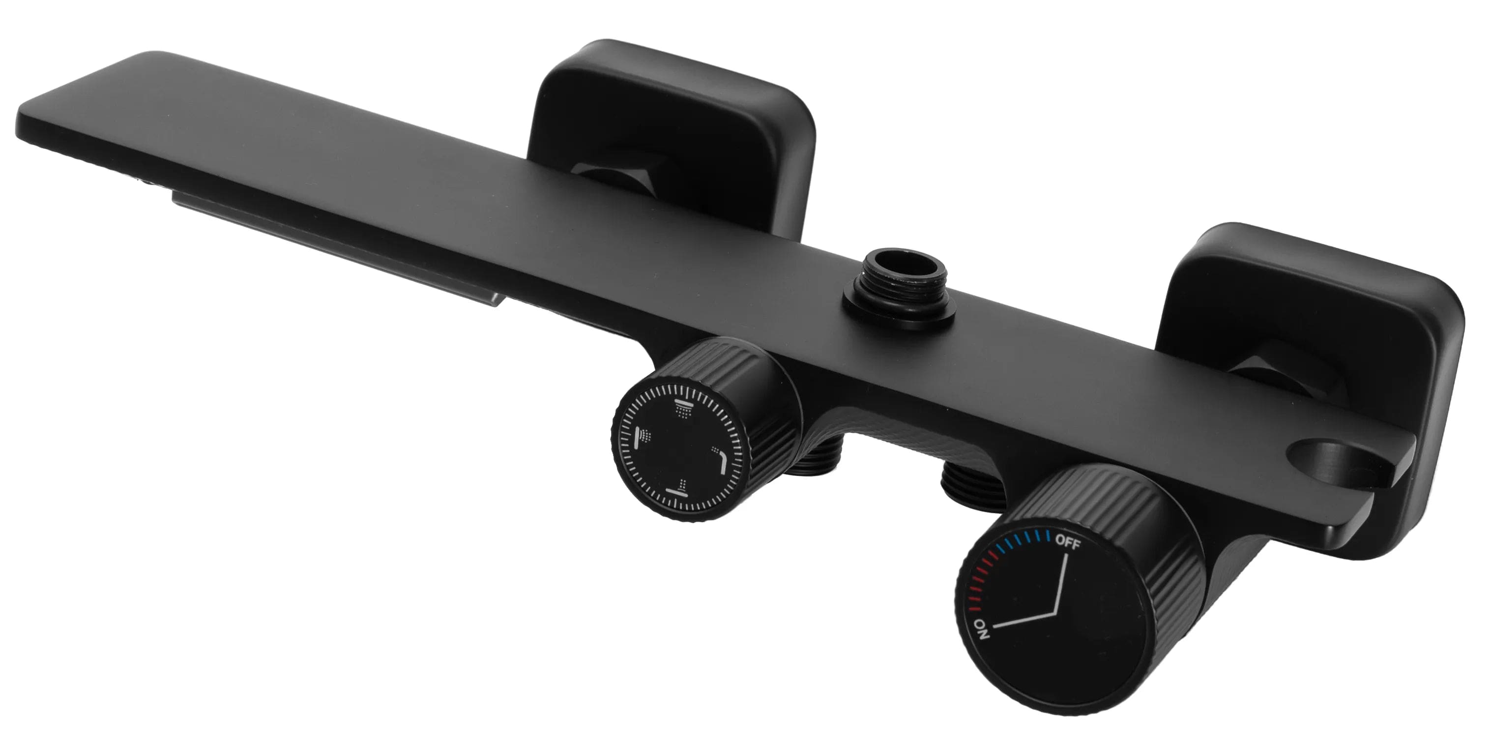 Coloană de duș cu 4 funcții de curgere Rea Helix, negru mat