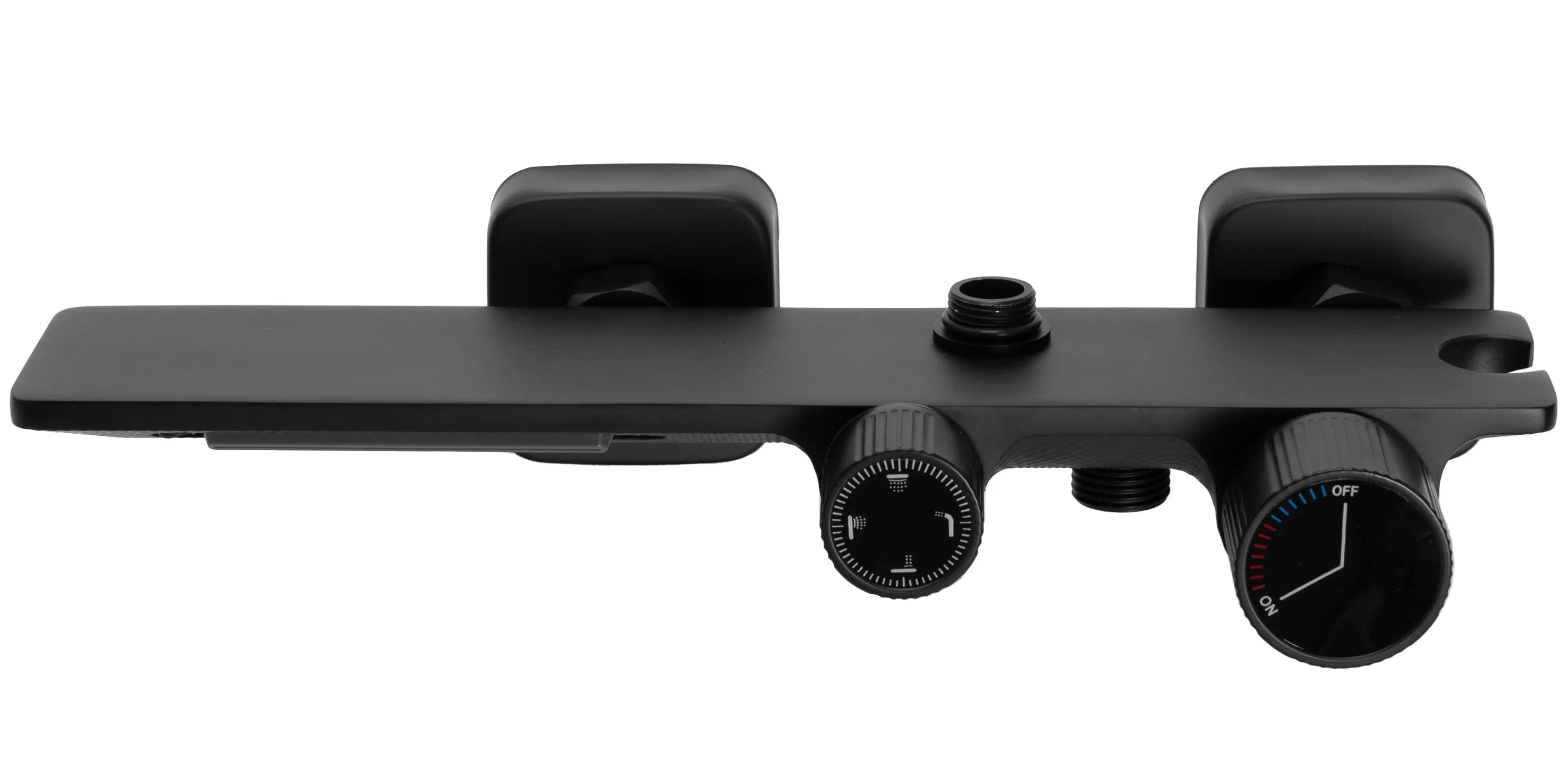 Coloană de duș cu 4 funcții de curgere Rea Helix, negru mat