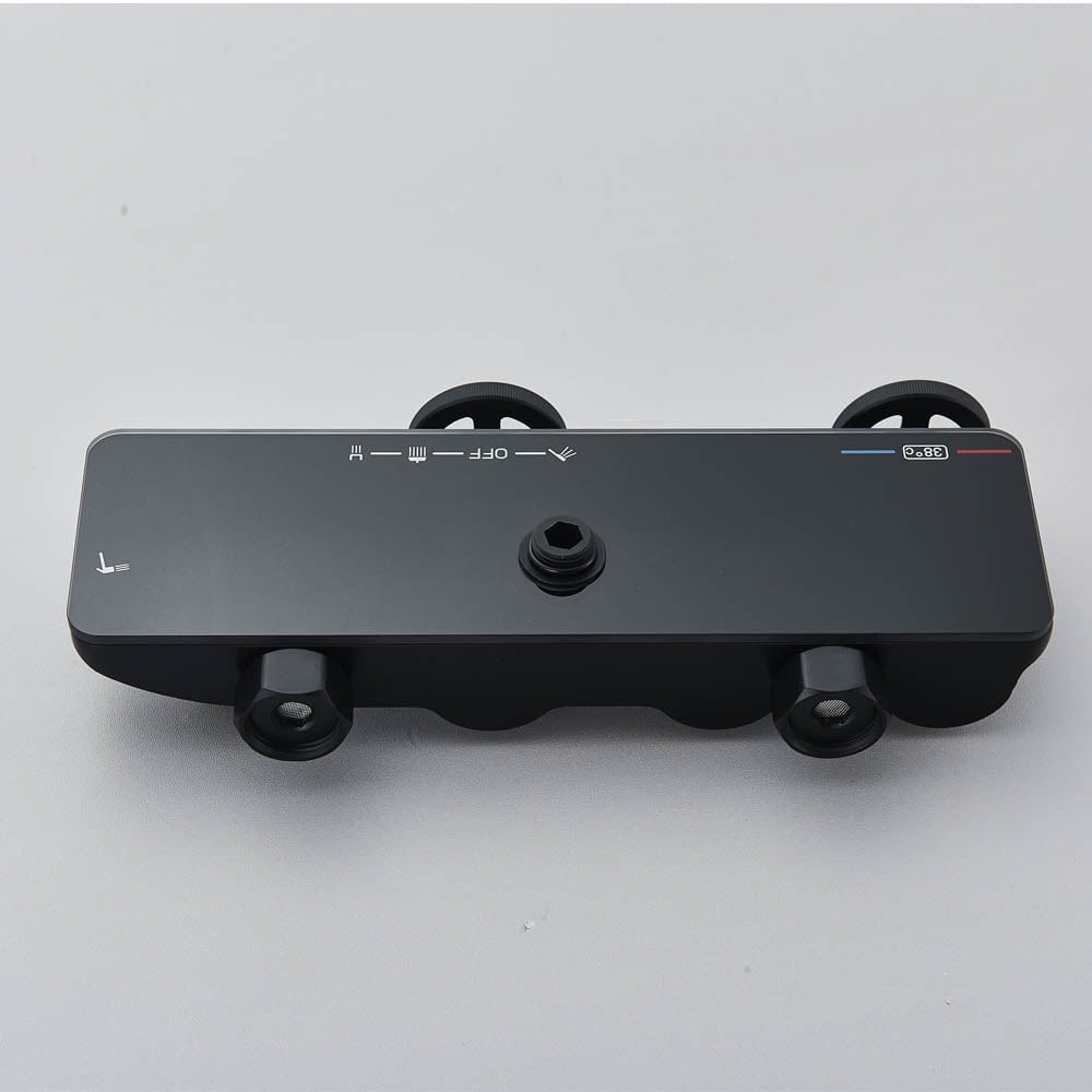 Coloană de duș cu afișaj digital de temperatură, negru mat, cu efect de ploaie, cod 1173