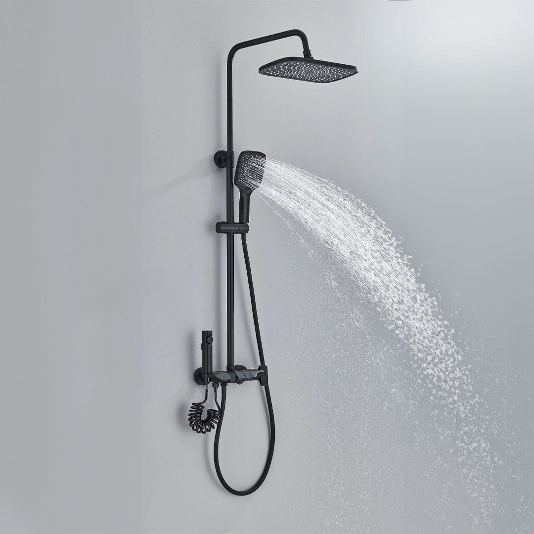 Coloana de dus, 4 functii de curgere, negru mat, cod 1620