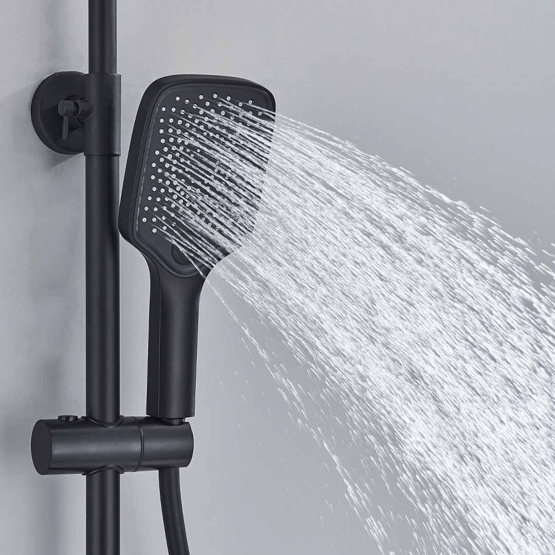 Coloana de dus, 4 functii de curgere, negru mat, cod 1620