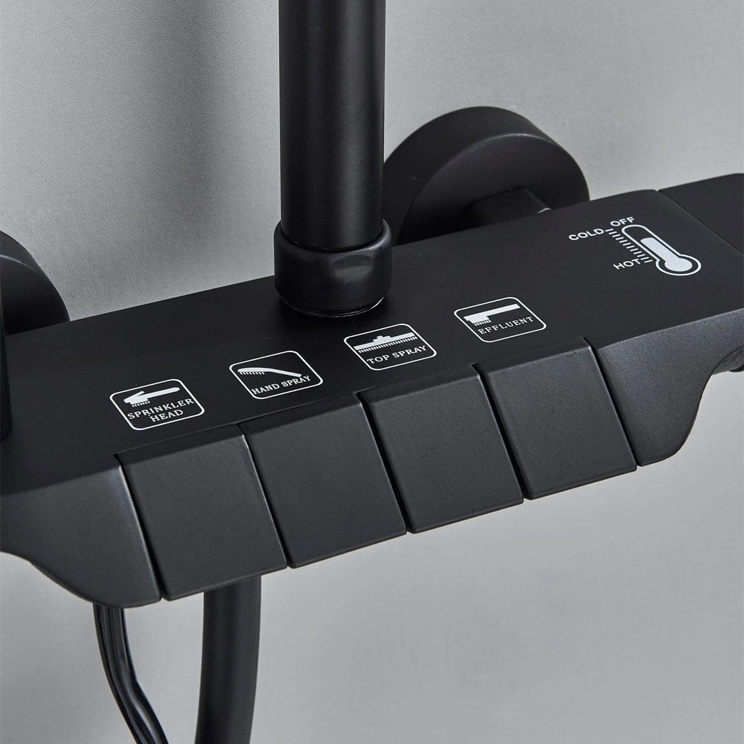 Coloana de dus, 4 functii de curgere, negru mat, cod 1620